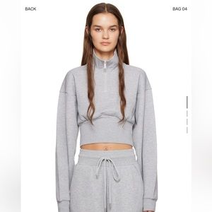 Alo Yoga Fleece Vixen 1/4 zip in Heather Grey size medium